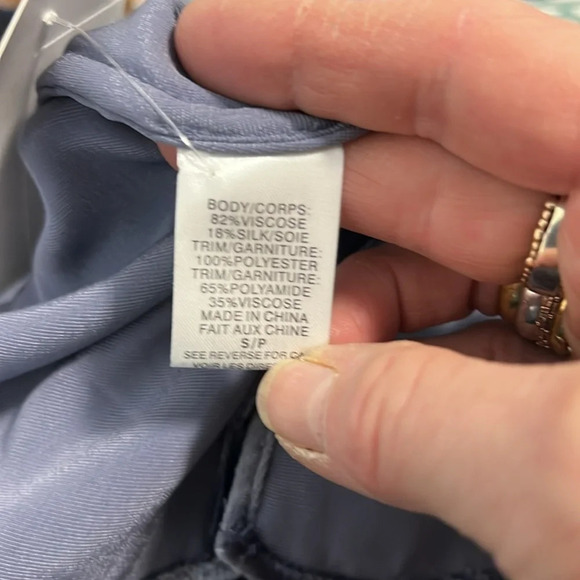 CAMI NYC Lilac Blue Velvet and Lace Tank Size Small - Picture 6 of 7